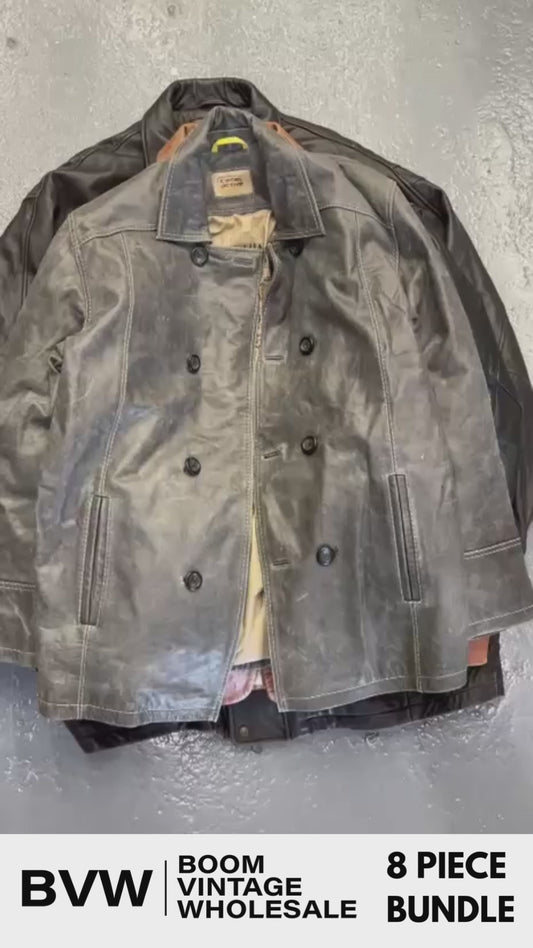 8 PIECE BUNDLE - LEATHER JACKETS