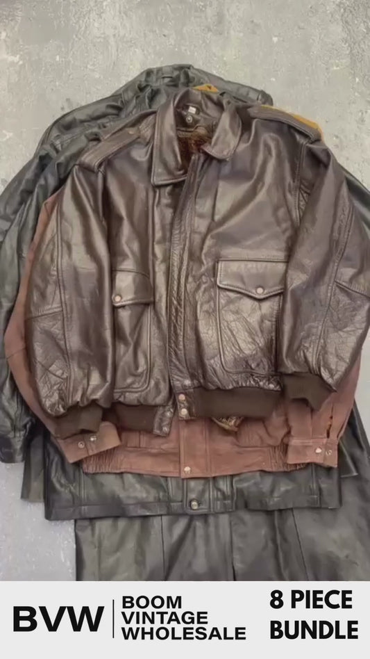 8 PIECE BUNDLE - LEATHER JACKETS